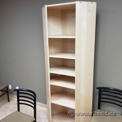 Blonde Bookcase with Adjustable Shelves